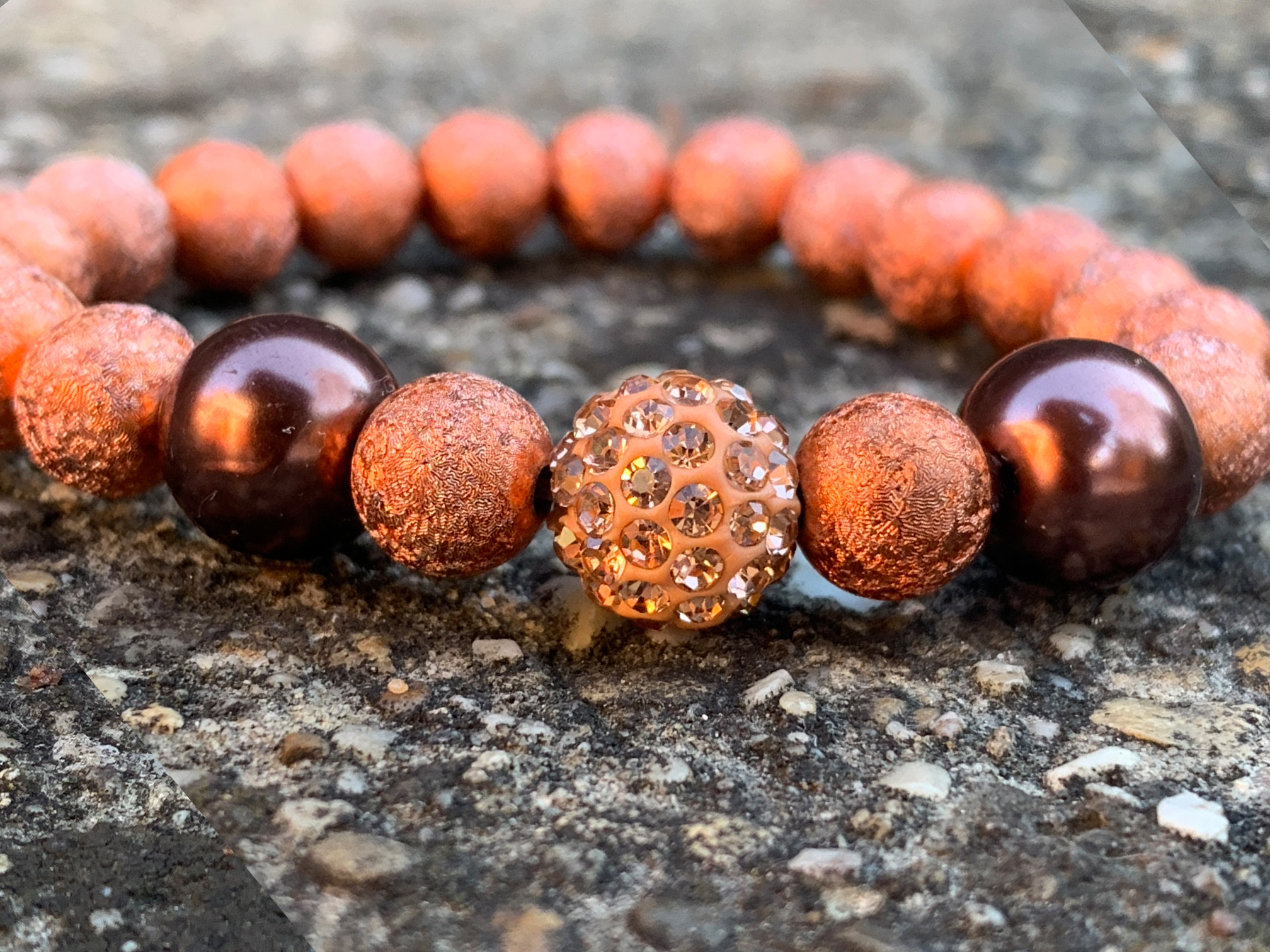 Shamballa lava-akril bronze