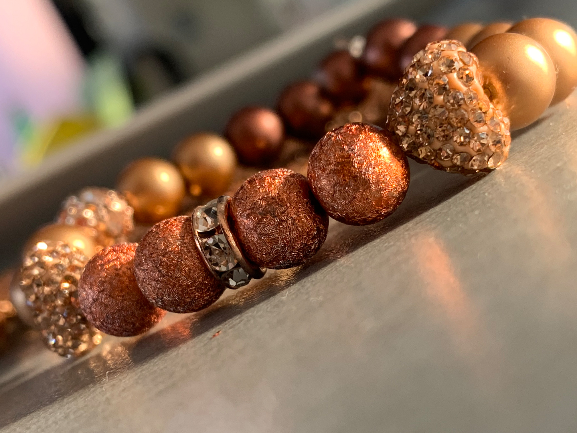 Heart shamballa bronze 