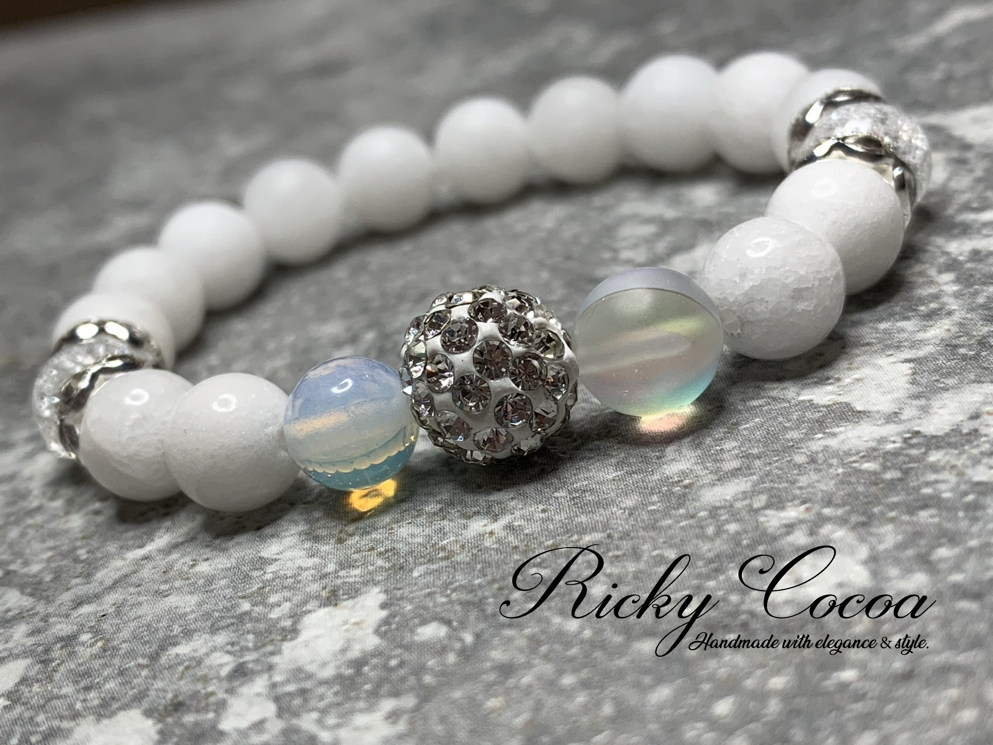 Shamballa moonstone-white