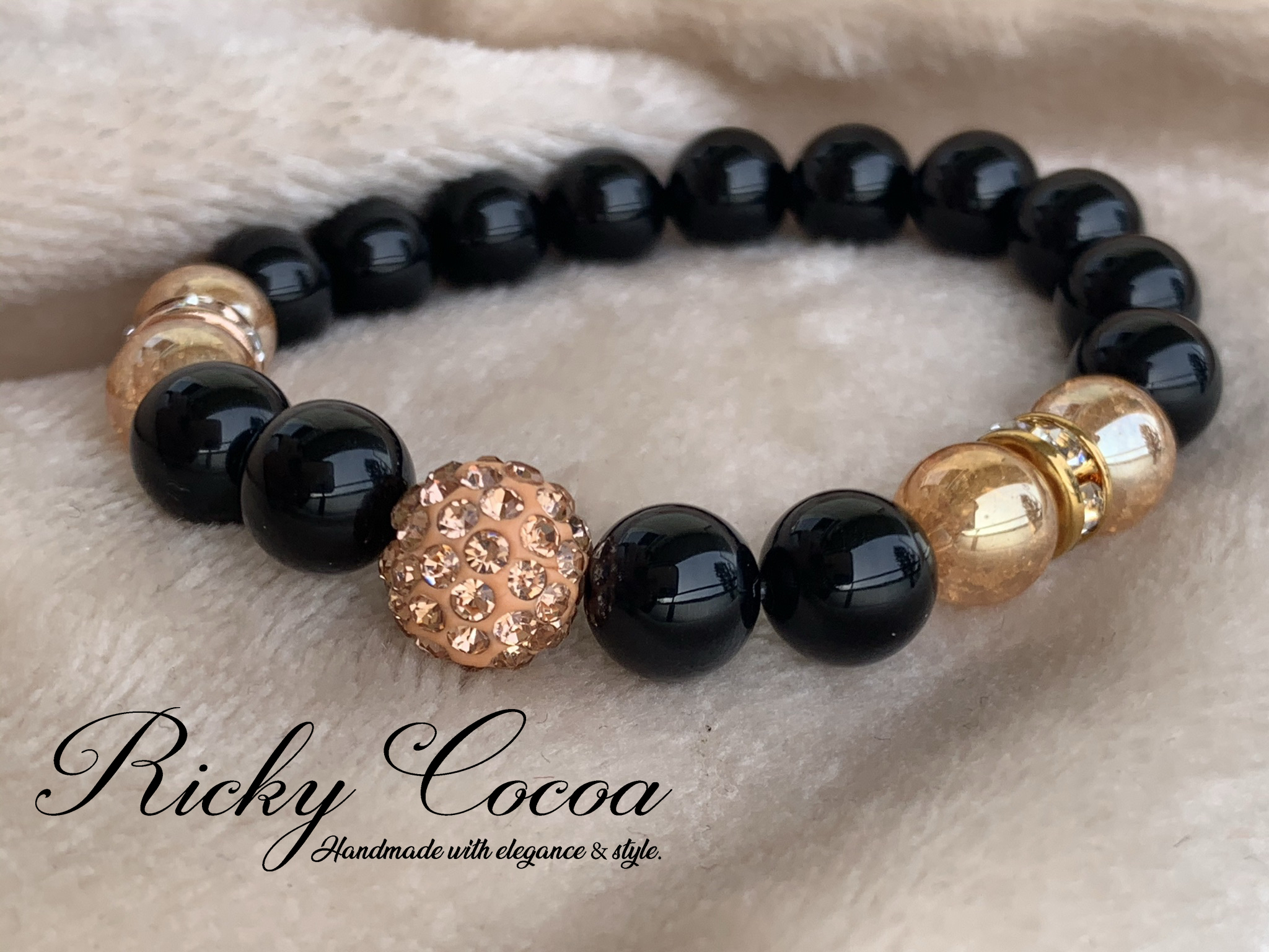 Shamballa peach-black